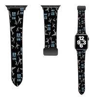 Thumbnail for Fly be Free (Black) Designed Leather Apple Watch Straps