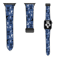 Thumbnail for Fly be Free (Blue) Designed Leather Apple Watch Straps