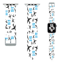 Thumbnail for Fly be Free (White) Designed Soft Silicone Apple Watch Bands