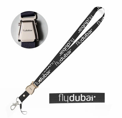 Flydubai Airlines seat belt lanyard - black