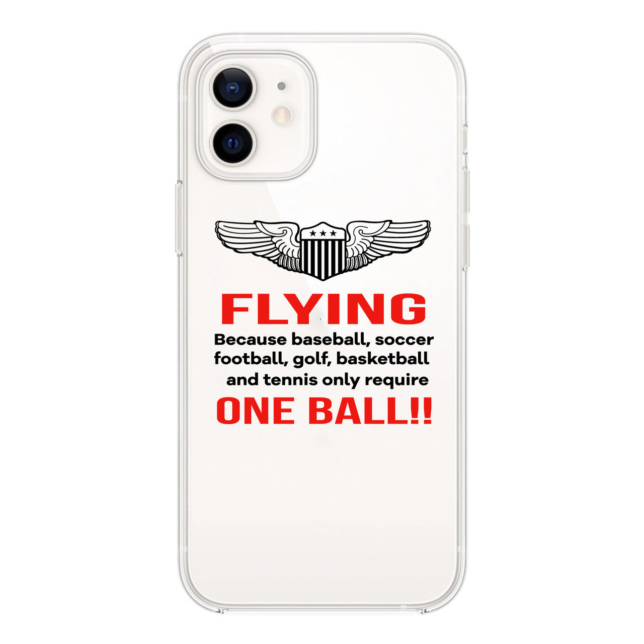 Flying One Ball Designed Transparent Silicone iPhone Cases
