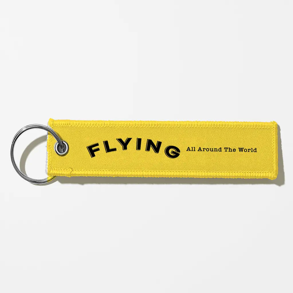 Flying All Around The World Aviator Key Chains - Yellow