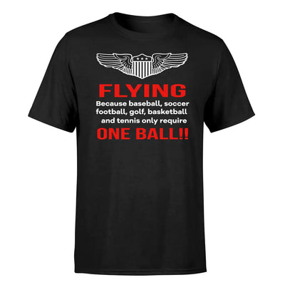 Flying One Ball design on black single side