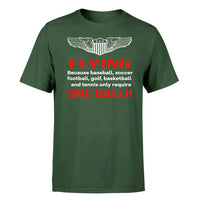Thumbnail for Flying One Ball design on dark green single side