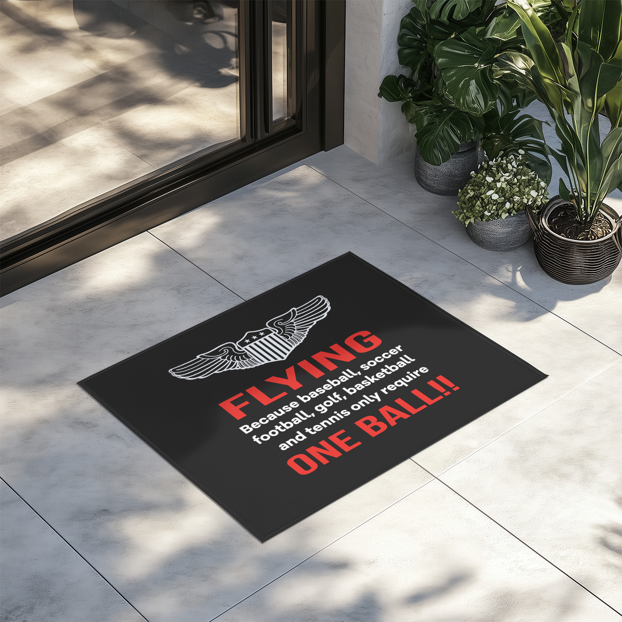Flying One Ball Designed Door Mats