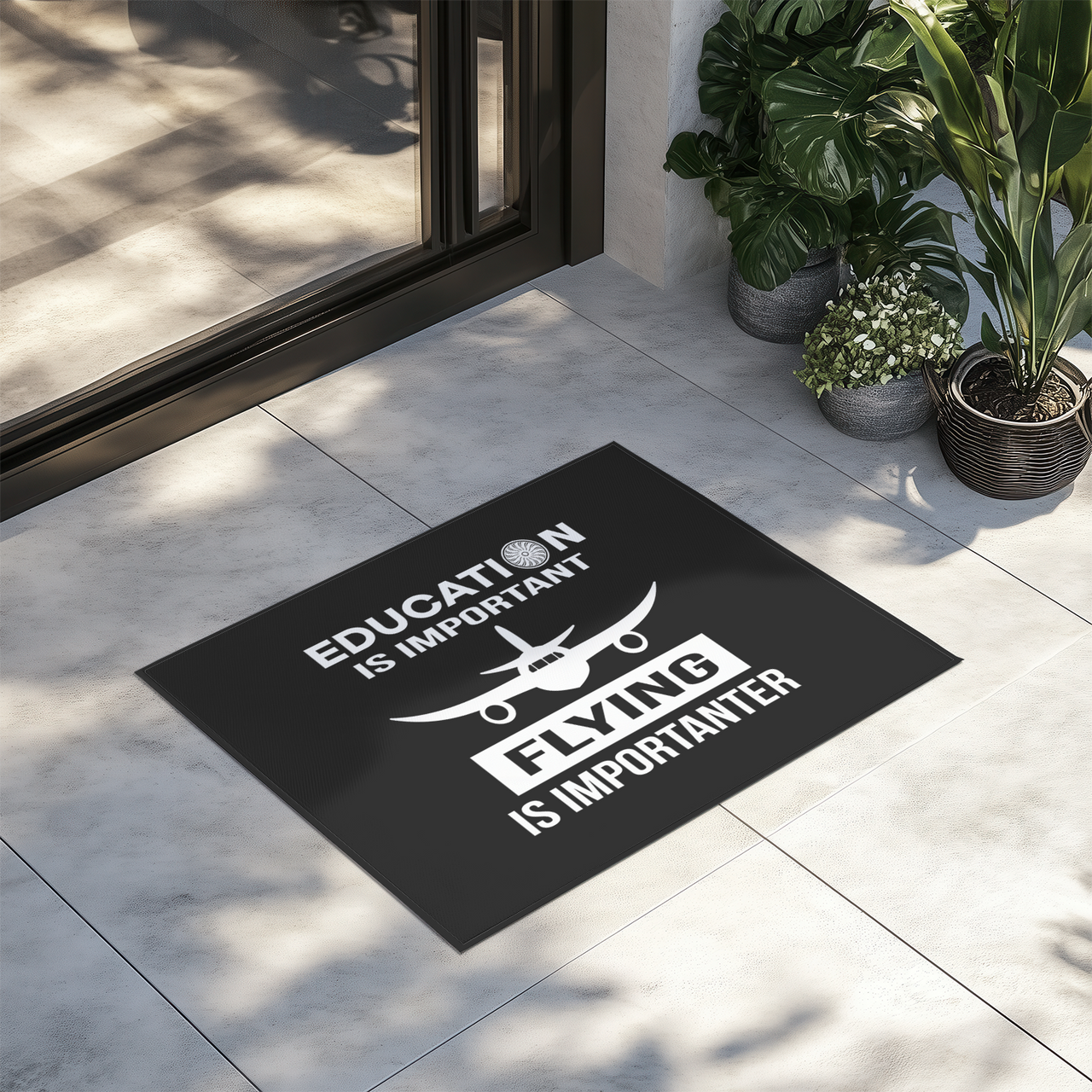 Flying is Importanter Designed Door Mats