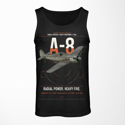 Focke-Wulf Fw 190A-8 design on black tank top