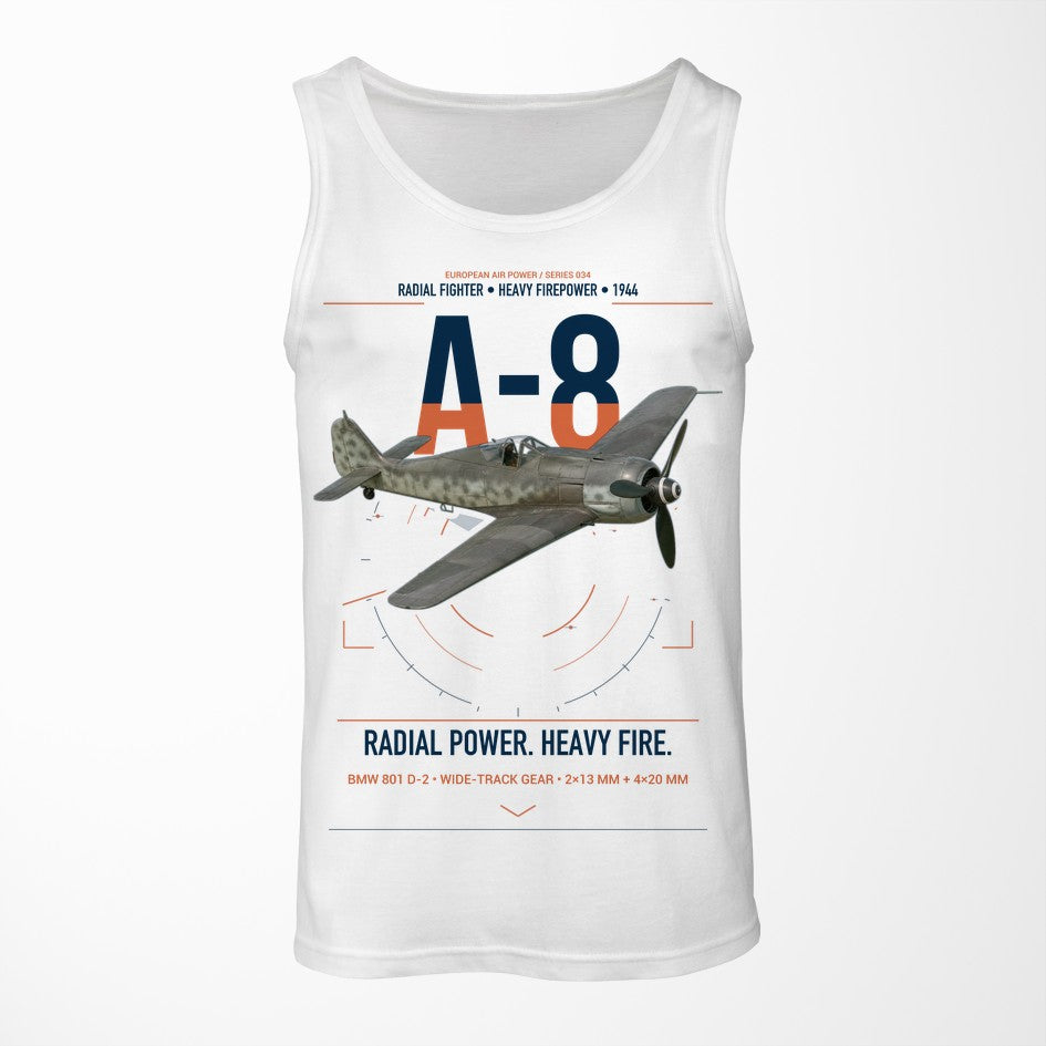 Focke-Wulf Fw 190A-8 design on white tank top