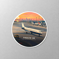 Thumbnail for Fokker 100 - 3D - Circle Sticker - Close-up