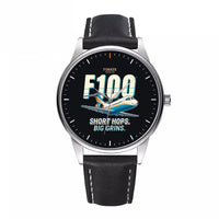 Thumbnail for Fokker 100 - Cartoon - Leather Strap - Black Leather Strap
