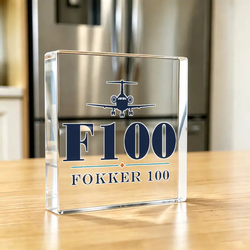 Fokker 100 - Crystal Ornament - Heritage - Kitchen