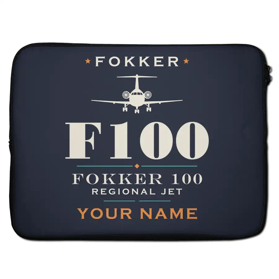 Fokker 100 - Heritage + Name - Laptop Sleeve
