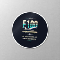 Thumbnail for Fokker 100 - Original - Circle Sticker - Close-up