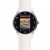 Thumbnail for Fokker 100 - Poster - Leather Strap - White Leather Strap