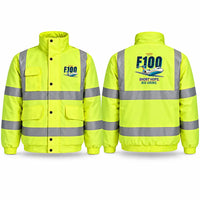 Thumbnail for Fokker 100 Reflective Winter Jackets - Cartoon - Fluorescent Yellow