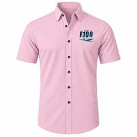 Thumbnail for Fokker 100 - Short Sleeve Shirt - Cartoon - Pink