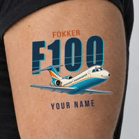 Thumbnail for Fokker 100 - Tattoo - Cartoon + Name - Man