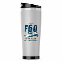 Thumbnail for Fokker 50 - Cartoon - Stainless Steel (No Holder) - Light Gray