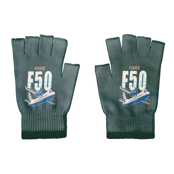 Fokker 50 - Gloves - Cut - Cartoon - Dark Green