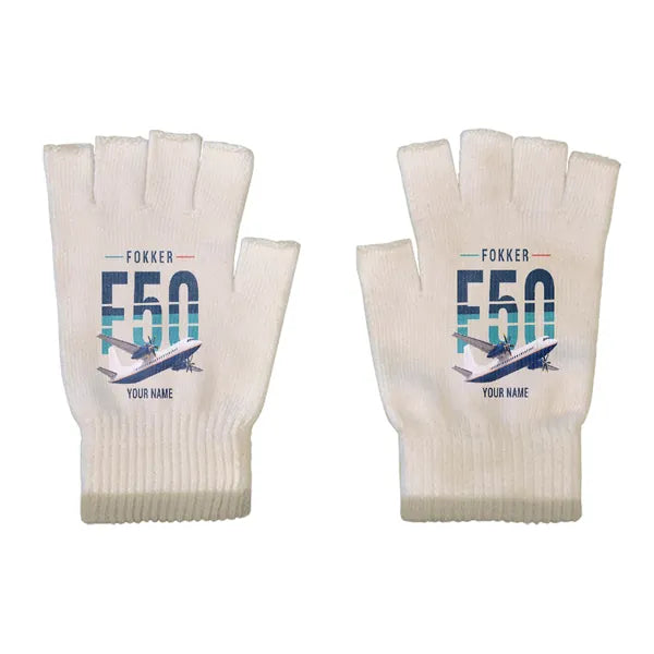 Fokker 50 - Gloves - Cut - Original + Name - Beige
