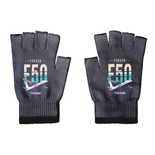 Fokker 50 - Gloves - Cut - Original + Name - Black