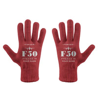 Thumbnail for Fokker 50 - Gloves - Full - Heritage + Name - Red