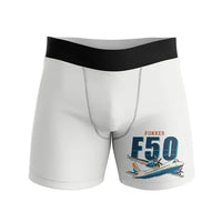 Thumbnail for Fokker 50 - Men Boxers - Cartoon - White