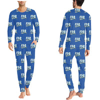 Thumbnail for Fokker 50 - Men Pajamas - Cartoon Pattern - Blue