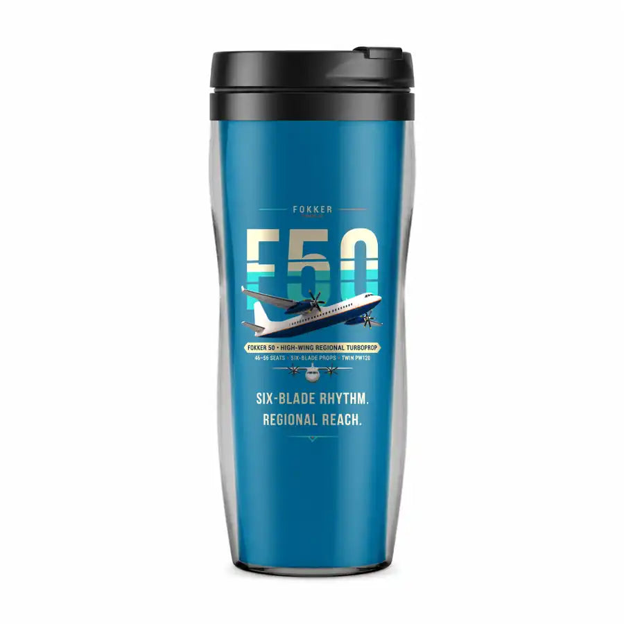 Fokker 50 - Original - Plastic (No Holder) - Light Blue