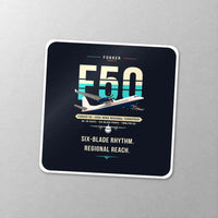 Thumbnail for Fokker 50 - Original - Square Sticker - Close-up