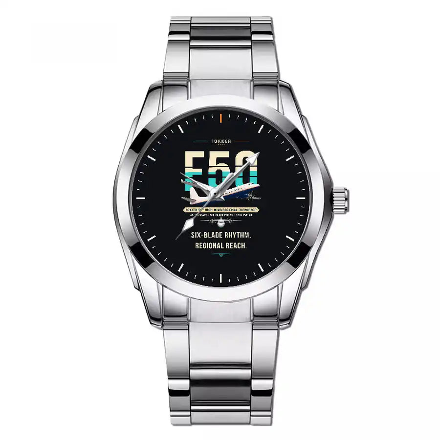Fokker 50 - Original - Stainless Steel Band - For Men
