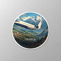 Thumbnail for Fokker 70 - 3D - Circle Sticker - Close-up