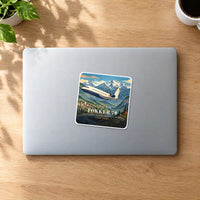 Thumbnail for Fokker 70 - 3D + Name - Square Sticker - MacBook