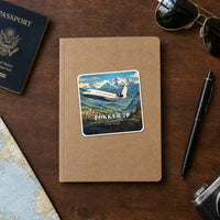 Thumbnail for Fokker 70 - 3D + Name - Square Sticker - Notebook