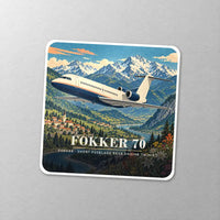 Thumbnail for Fokker 70 - 3D - Square Sticker - Close-up