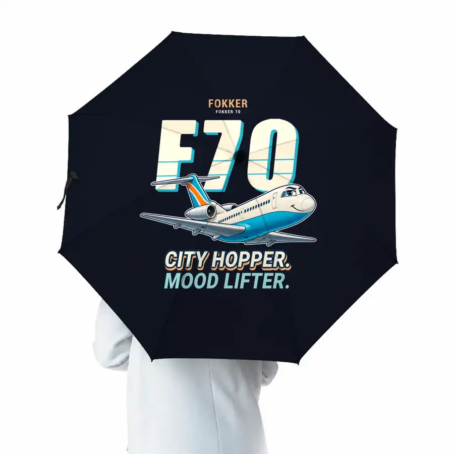 Fokker 70 - Cartoon - Umbrella