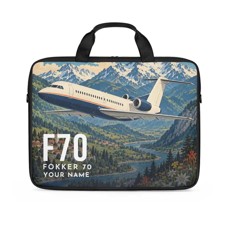 Fokker 70 - Laptop Bag + Name