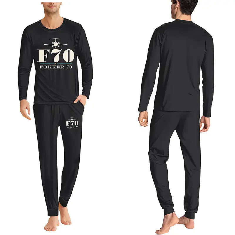 Fokker 70 - Men Pajamas - Heritage Chest - Black