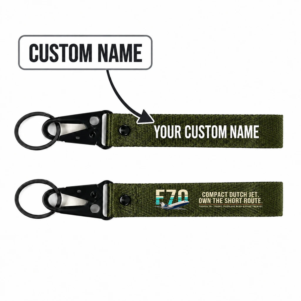 Fokker 70 Hawk-Shaped Key Chains - Dark Green - Original - Personalized