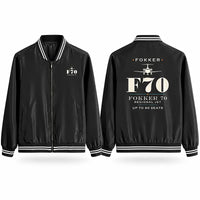 Thumbnail for Fokker 70 Stylish Jackets - Baseball Collar - Heritage - Black