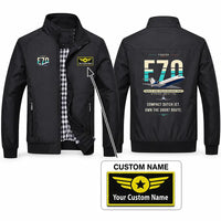 Thumbnail for Fokker 70 Stylish Jackets - Stand Collar - Original + Name - Black