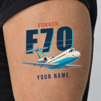 Thumbnail for Fokker 70 - Tattoo - Cartoon + Name - Man