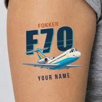 Thumbnail for Fokker 70 - Tattoo - Cartoon + Name