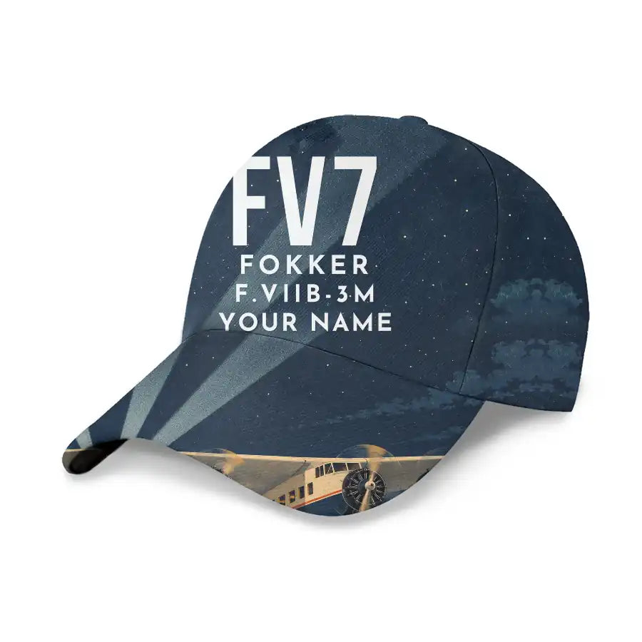 Fokker F.VIIb-3m 3D All-Over Print Clothing - Cap - 3D + Name