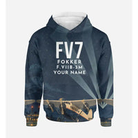 Thumbnail for Fokker F.VIIb-3m 3D All-Over Print Clothing - Hoodie - 3D + Name