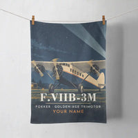 Thumbnail for Fokker F.VIIb-3m - 3D + Name - Towel - Full Print