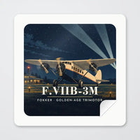 Thumbnail for Fokker F.VIIb-3m - 3D - Square Sticker - Peel