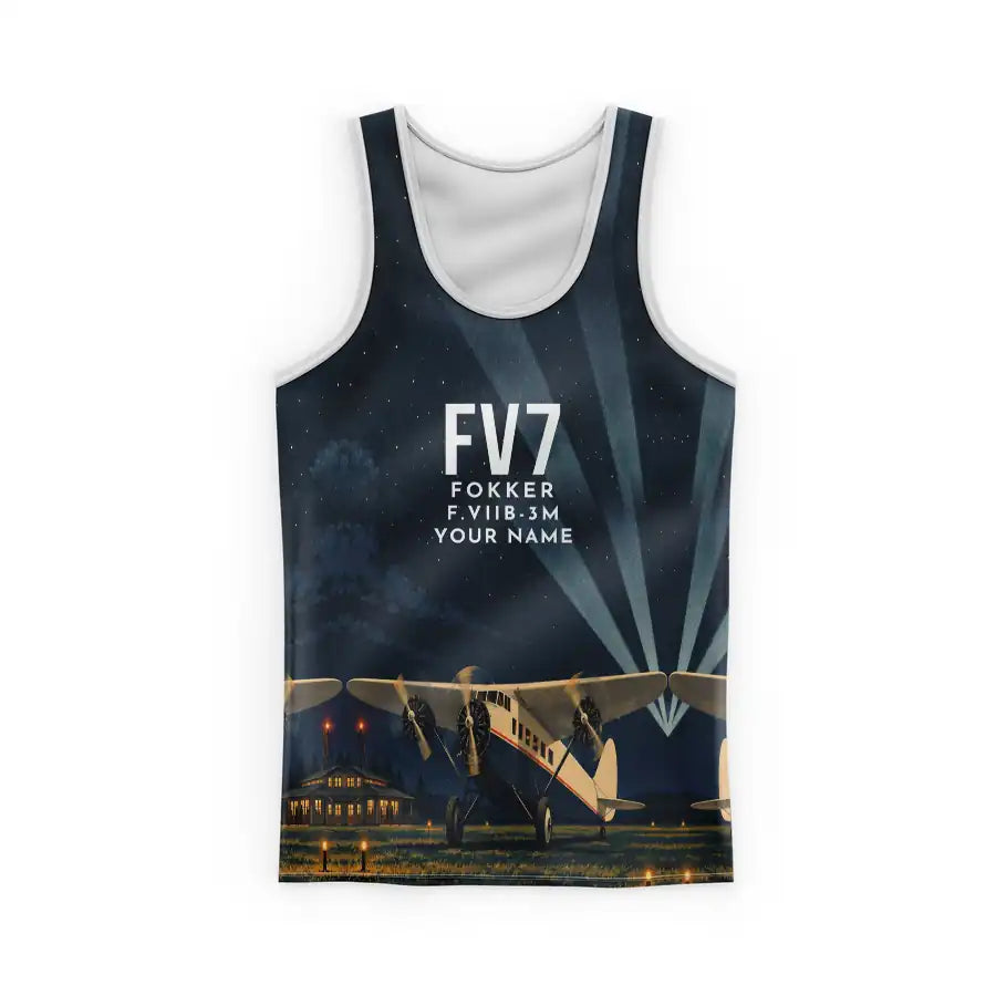 Fokker F.VIIb-3m 3D All-Over Print Clothing - Tank Top - 3D + Name