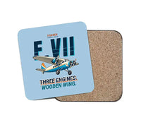 Thumbnail for Fokker F.VIIb-3m - Cartoon - Coaster - Light Blue