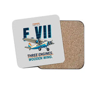 Thumbnail for Fokker F.VIIb-3m - Cartoon - Coaster - Light Gray